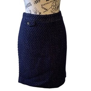 J Crew The Pencil Skirt Navy Sz 6